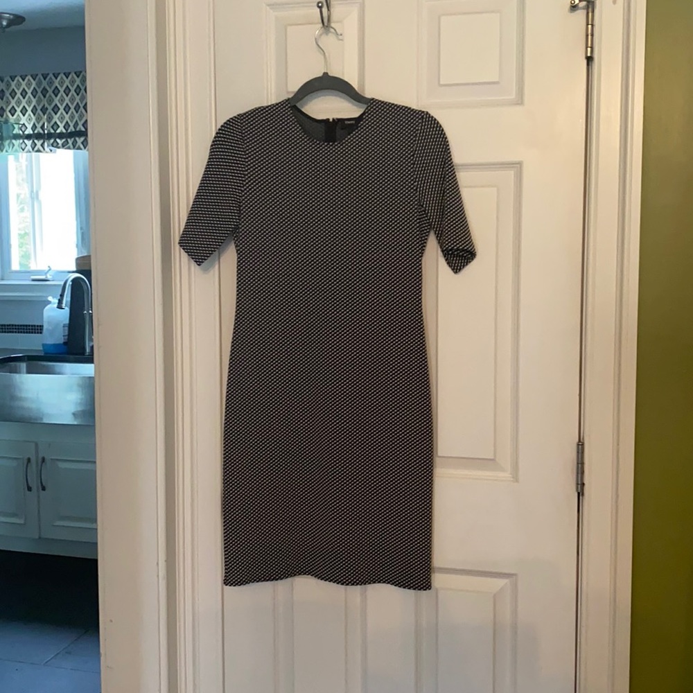 Theory black/white pattern dress